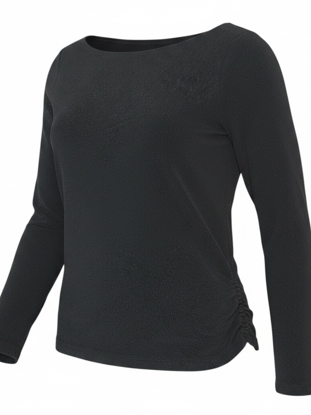 Anthropologie Saturday Sunday black ruched long sleeve sweater top outdoor Large